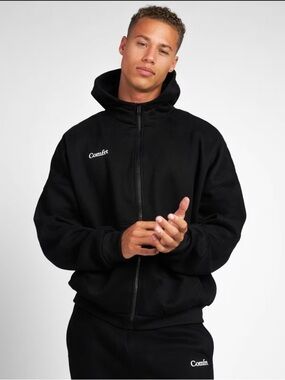 COMFRT Super Oversized Black Hoodie Unisex L